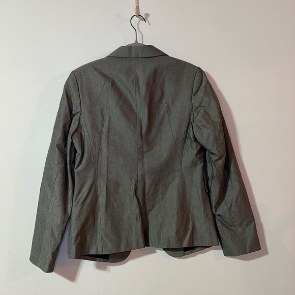 Vintage Banana Republic 100%Cotton Lined One Button gray Blazer, Size 8 - Picture 2 of 13